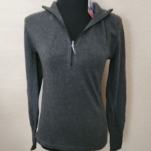 Eddie Bauer Dark Gray Women's Half-Zip Sweater